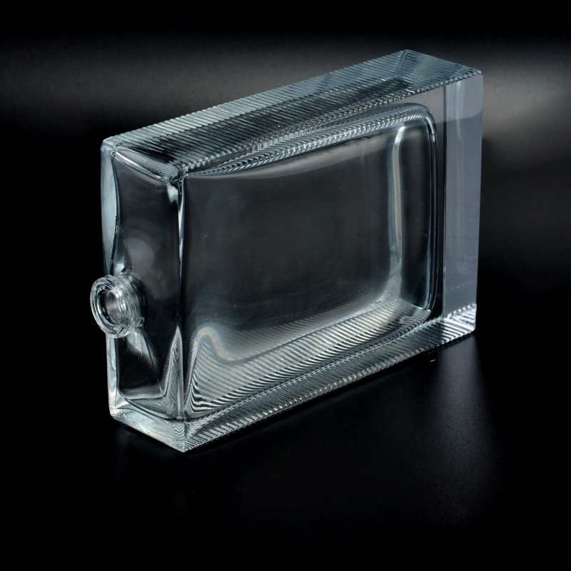 110ml Transparent borosilicate glass container oil essential square perfume spray bottles factory