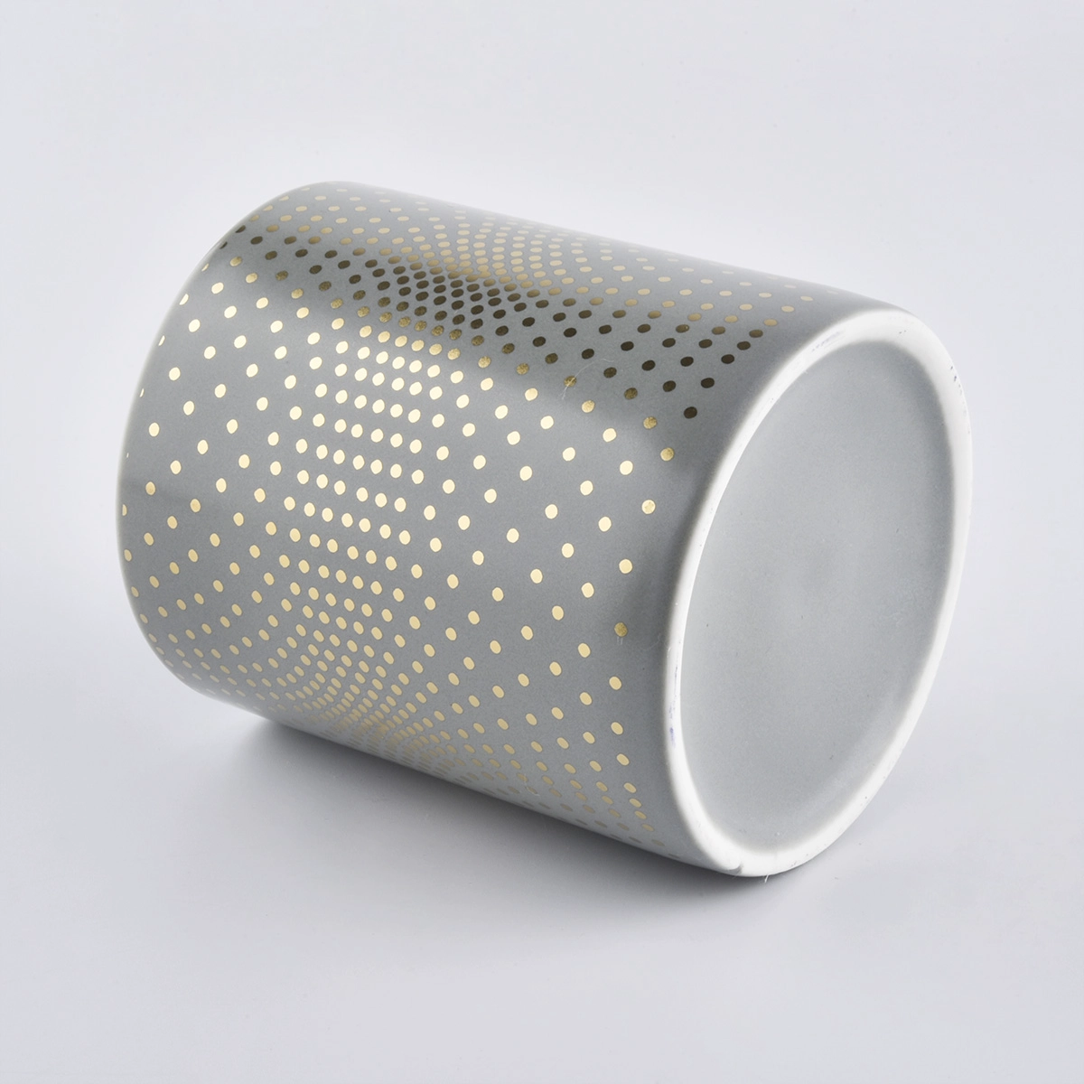 Luxury electroplating ceramic candle holder for candle making