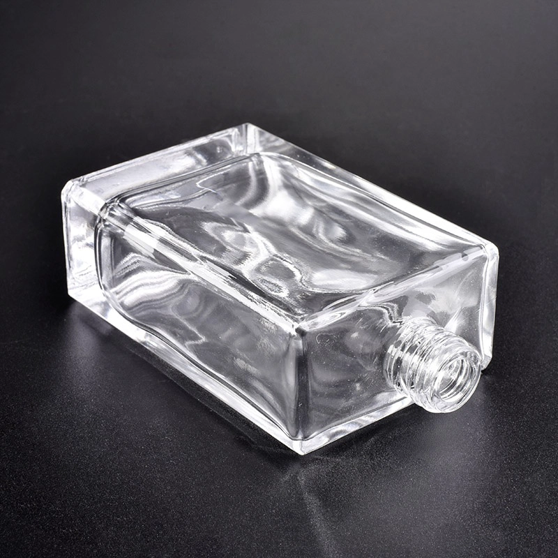 Vintage clear square glass container double perfume container wholesale