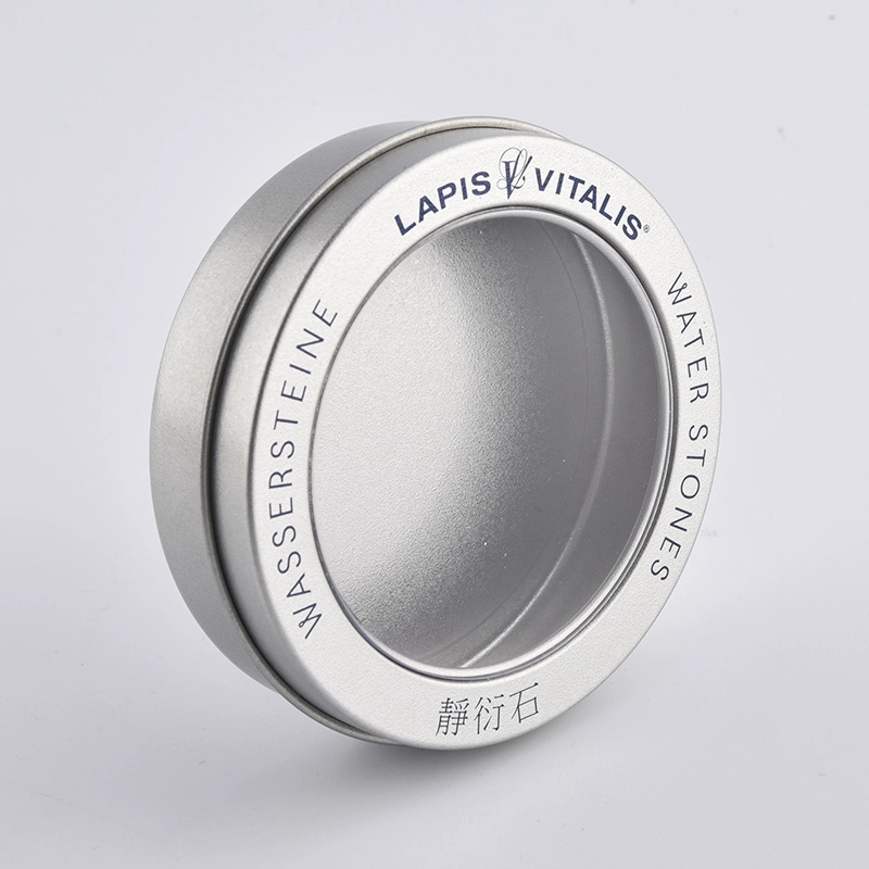 130ml tin cylinder jar with transparent lids empty home decoration for wholesale