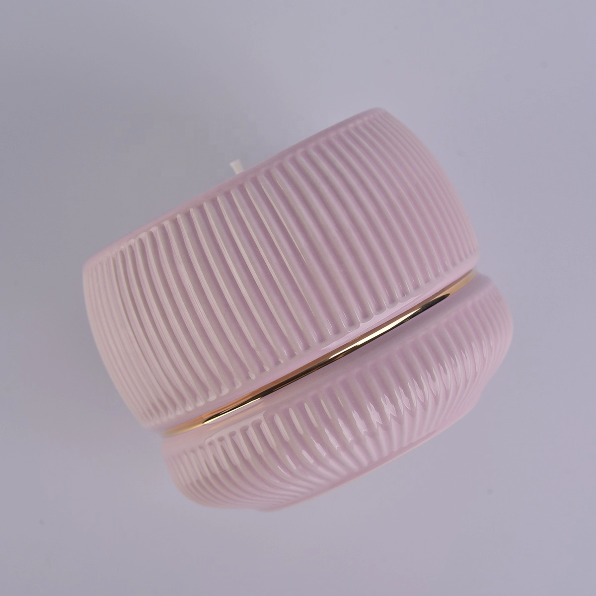 Sunny hot sales pink tea light ceramic candle jars in bulk 10oz