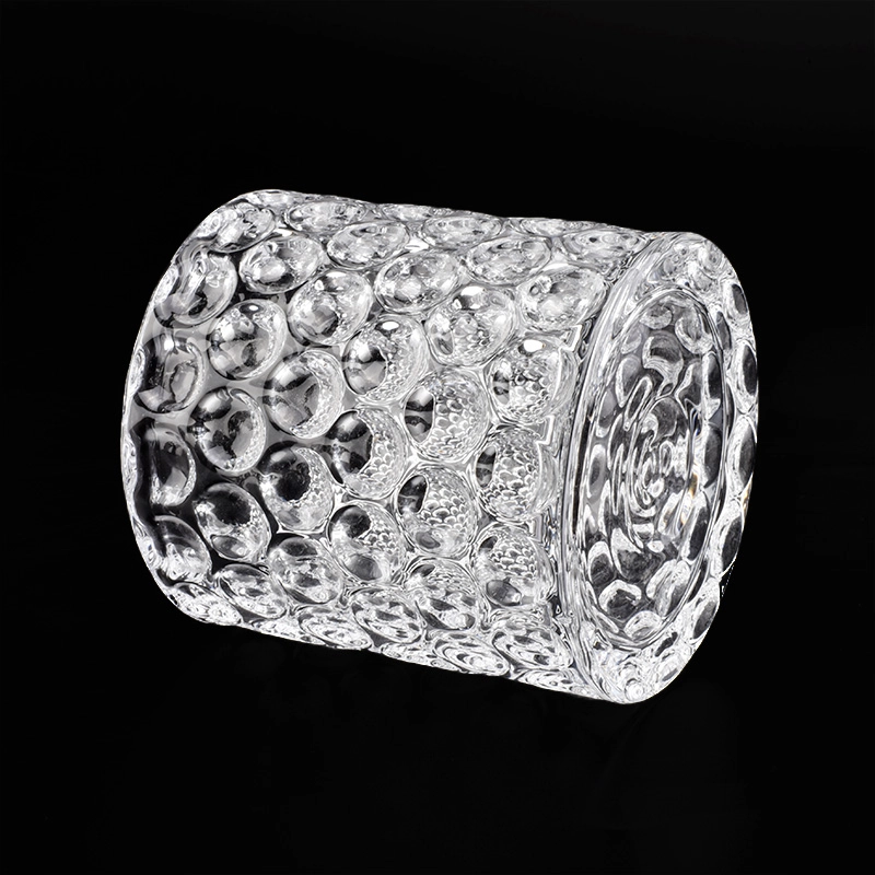 Luxury high bright glass candle jars clear glass candle holders