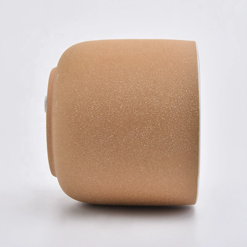 Customized matte votive ceramic candle container