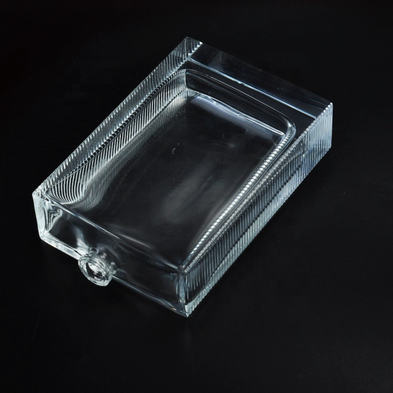 110ml Transparent borosilicate glass container oil essential square perfume spray bottles factory