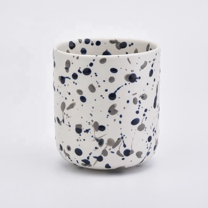 Sunny Glassware candle jar decorative ceramic candle tumbler