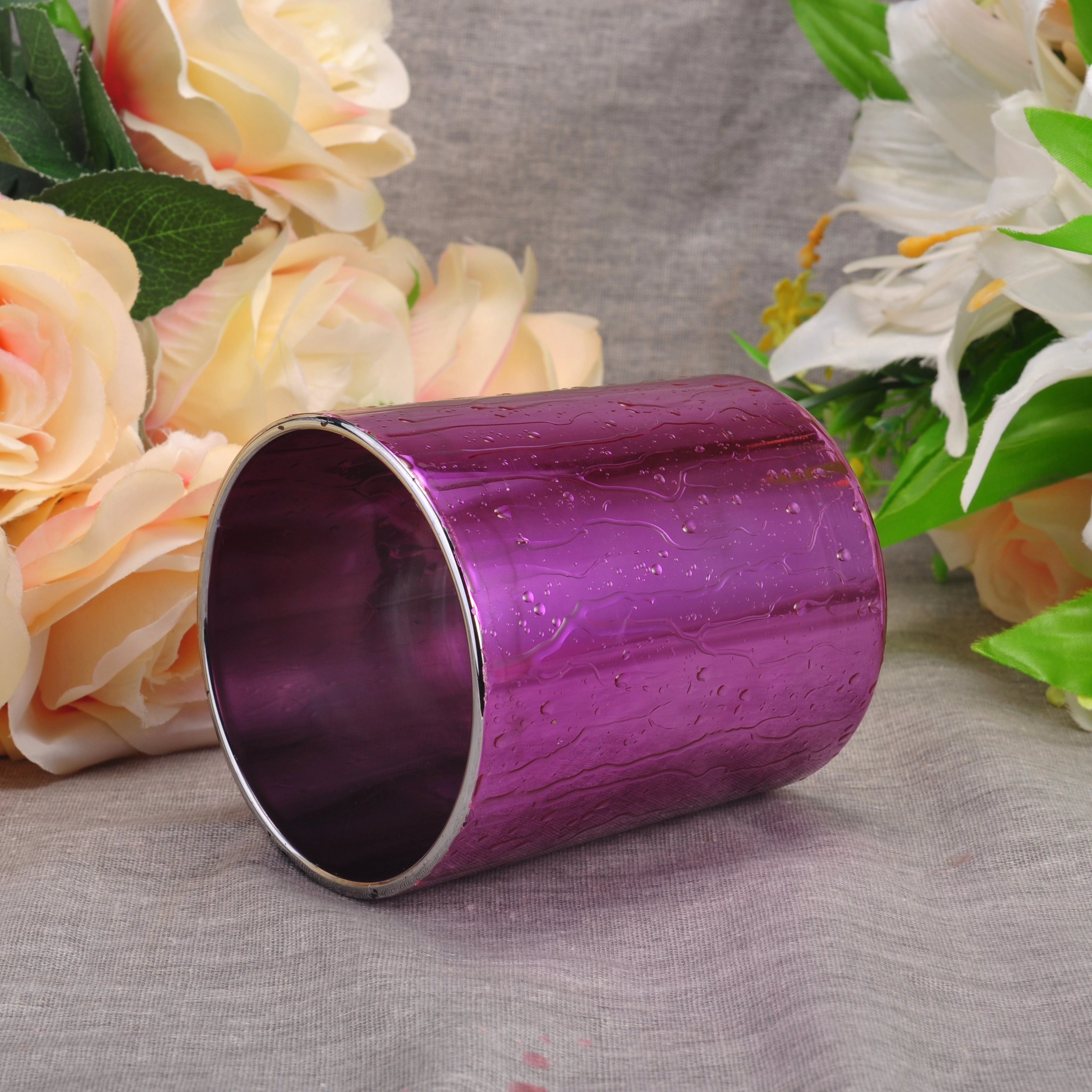 Sunny design luxury tea light glass candle vessel home decoration