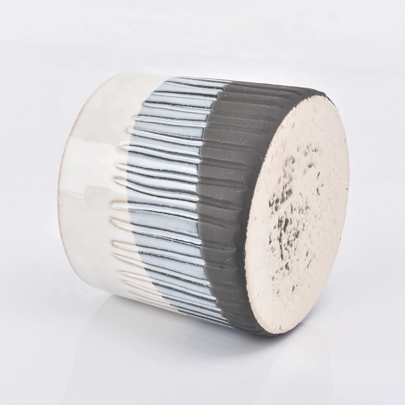 500ml Cylinder matte candle tin ceramic handmade candle jars home decorative
