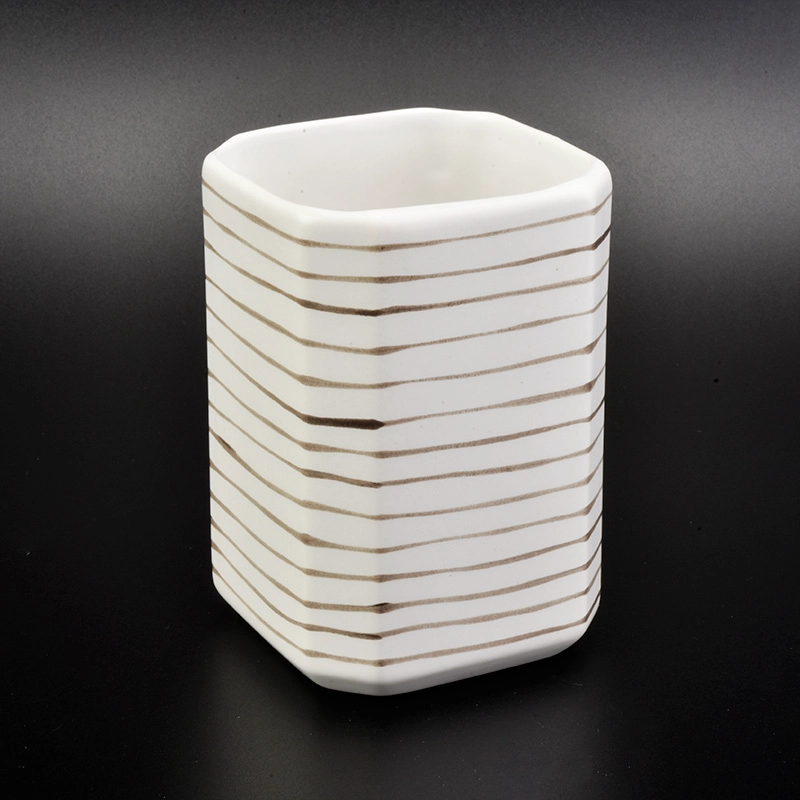 4ps Square white ceramic bathroom accessories set toothbrush holder soap dish with stripe pattern hotel decor
