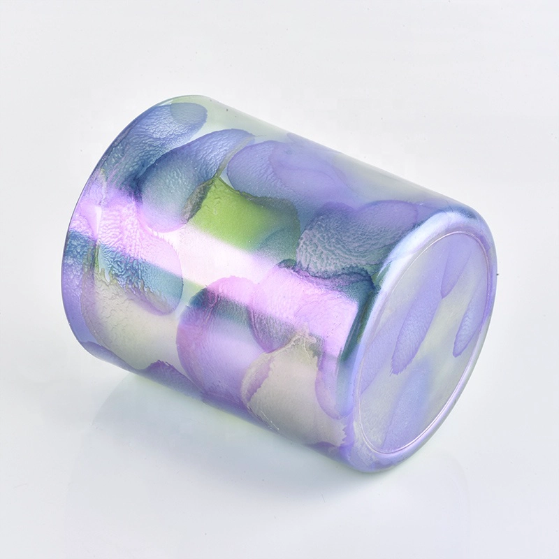 Clear customized candle vessel glass tea light candle jar wedding centerpieces in bulk