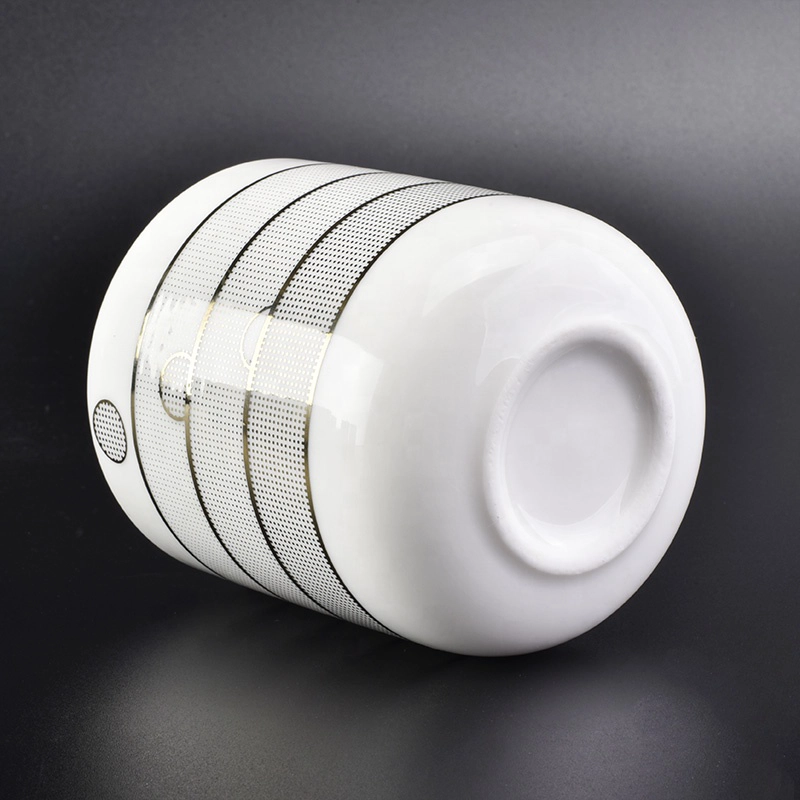 Candle jar ceramic home decor with round bottom wholesale
