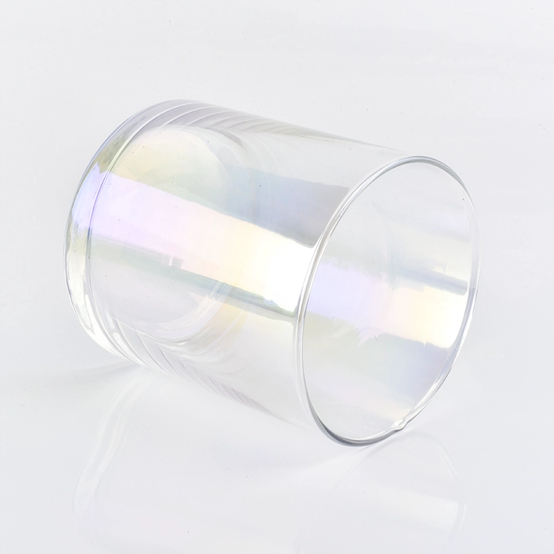 Transparent customized candle vessel glass candle jar wedding decoration in bulk