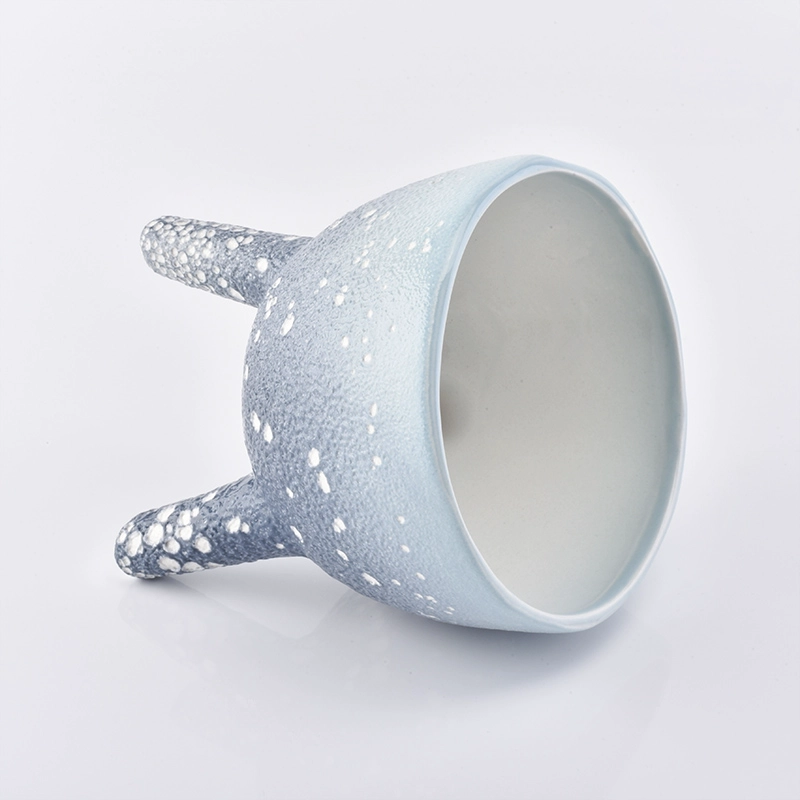 Popular glazed candle holder ceramic candle container wedding centerpieces