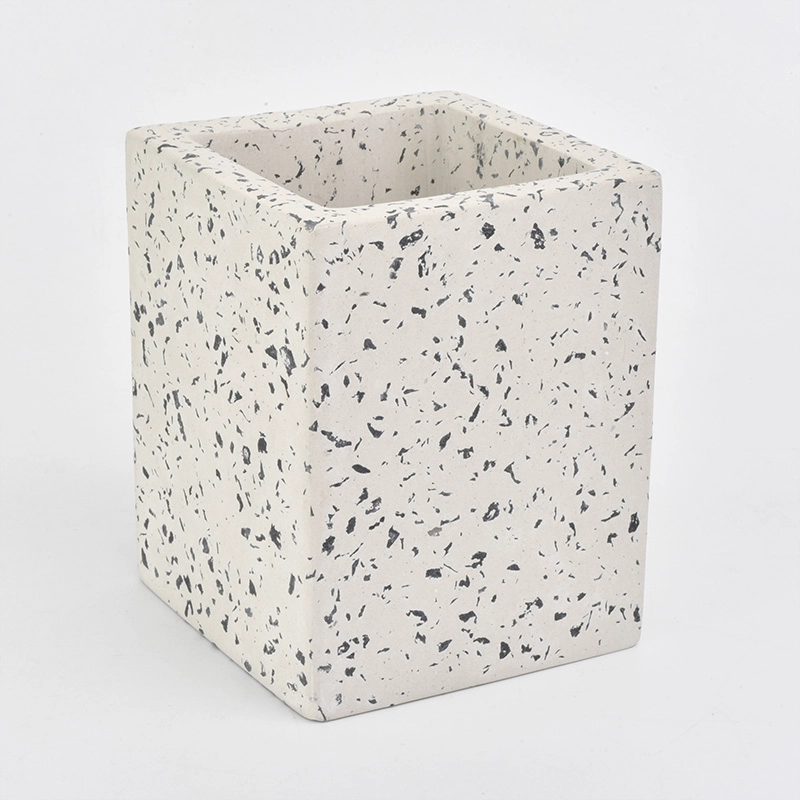 4ps Vanity marble cube concrete bathroom set soap dish toothbrush holder hotel decor