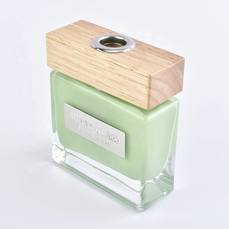 Sunny design square Luxury empty essential oil fragrance reed glass diffuser bottle