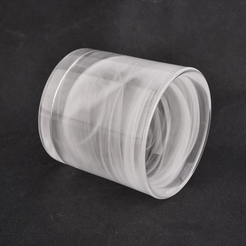 white material melted empty glass candle jar wedding centerpieces