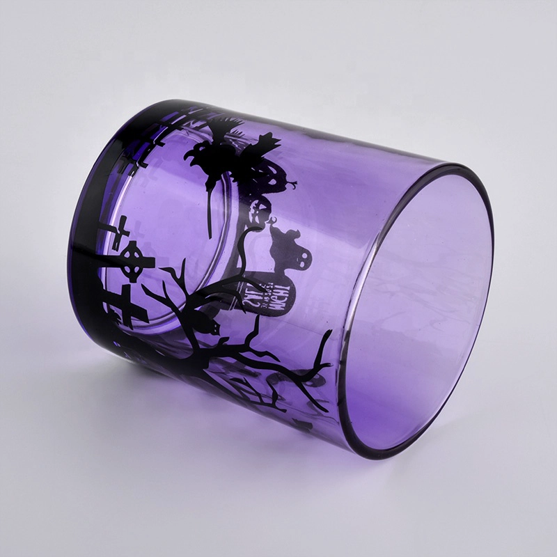 Sunny 8oz 10oz halloween empty glass candle holders home decoration