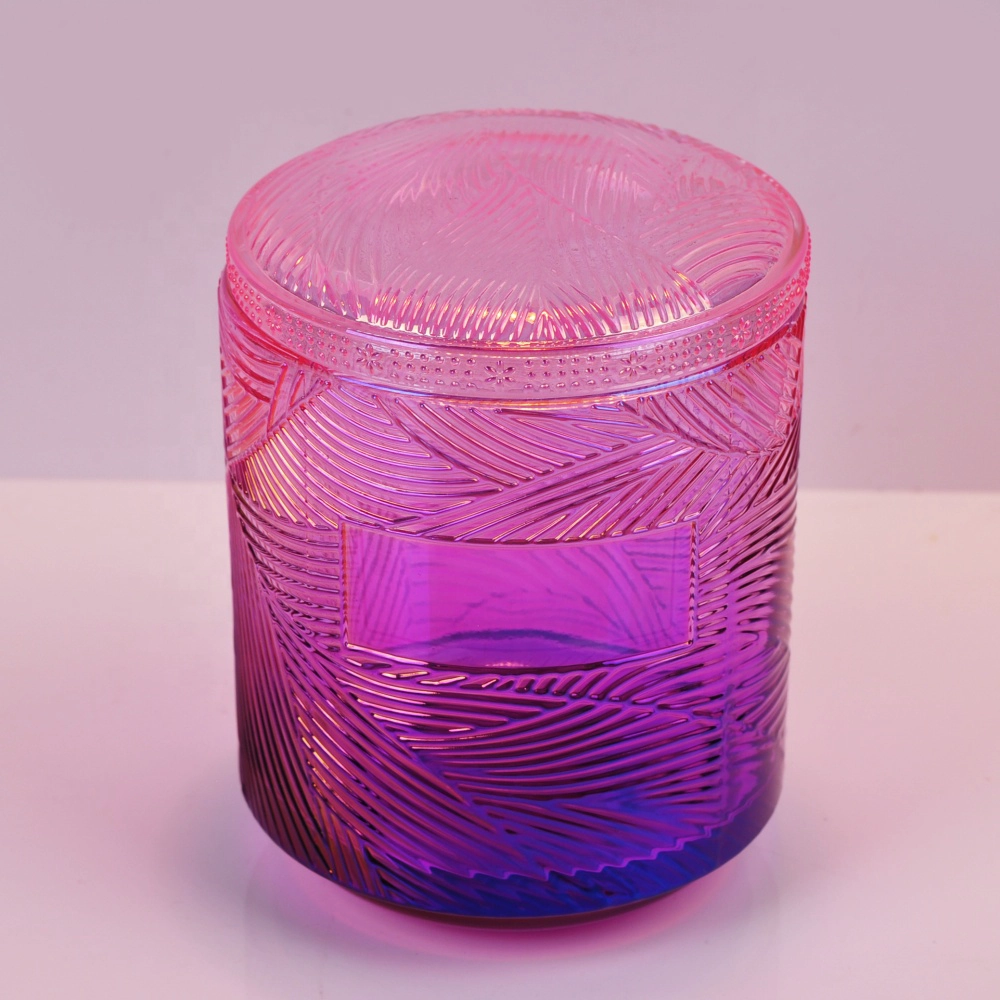 Sunny luxury personalized empty glass candle jars with lid in bulk