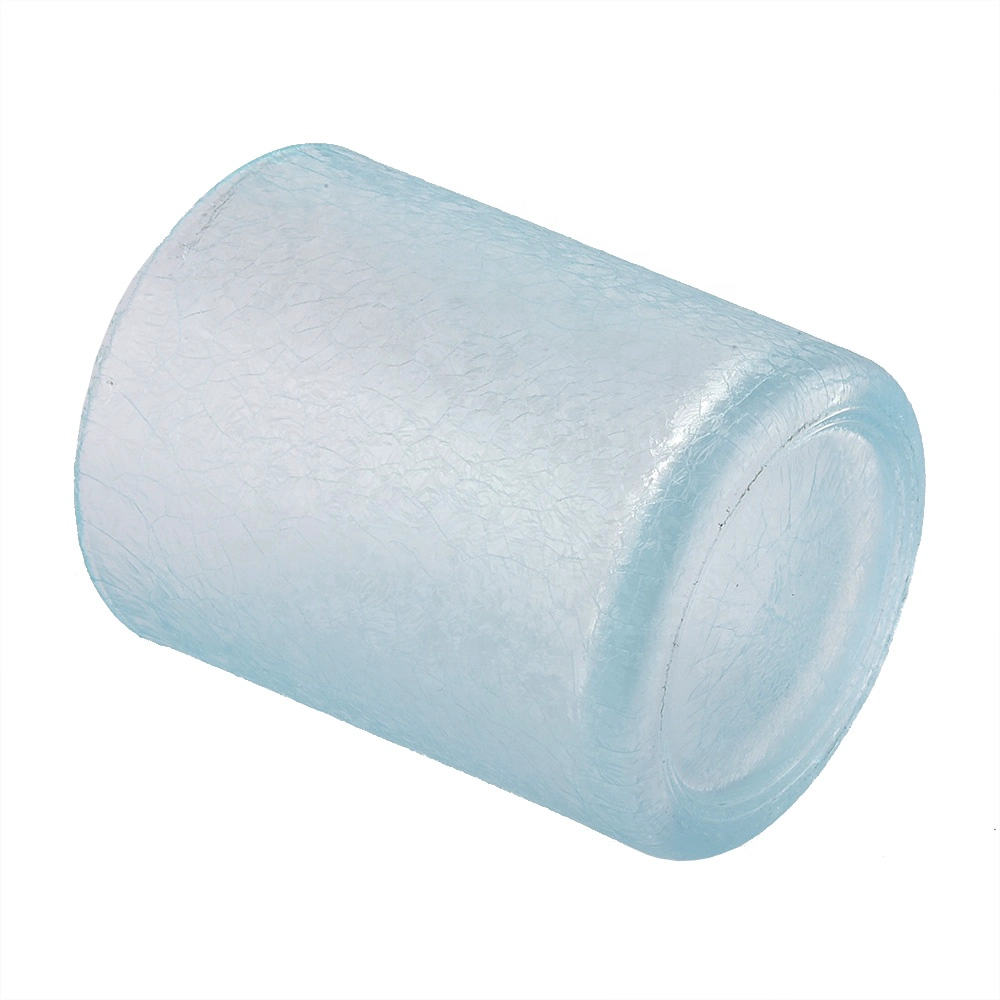 blue empty luxury glass candle jar candle jars with lids in bulk apothecary candle jar