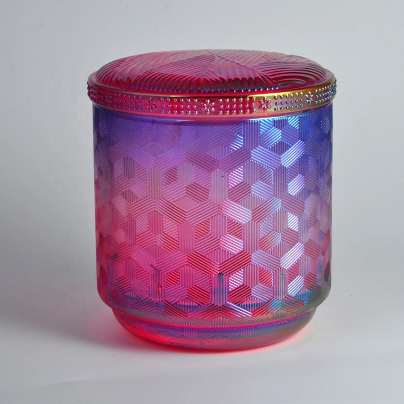 New design decorative glass candle jars with lids suppliers
