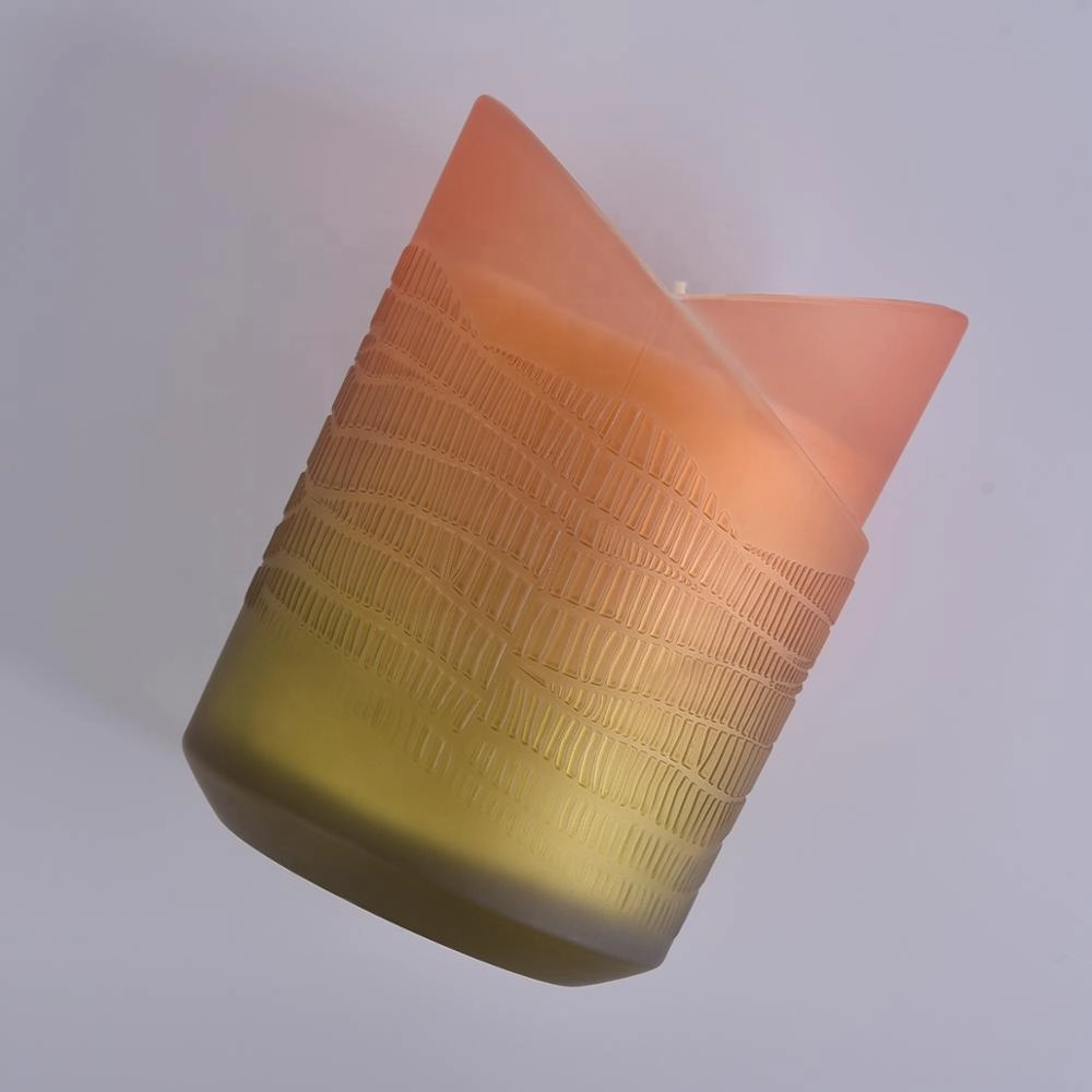 8oz 10oz 12oz Sunny heart decorative luxury glass candle jars supplier