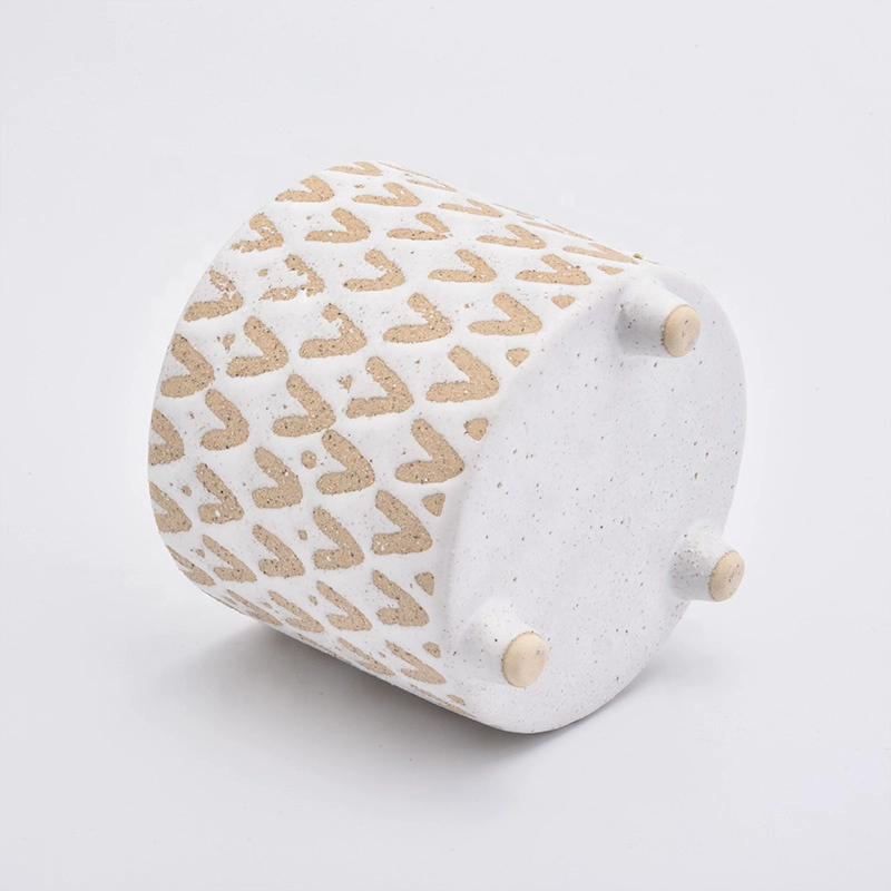 Matte candle vessel luxury ceramic candle holder cube