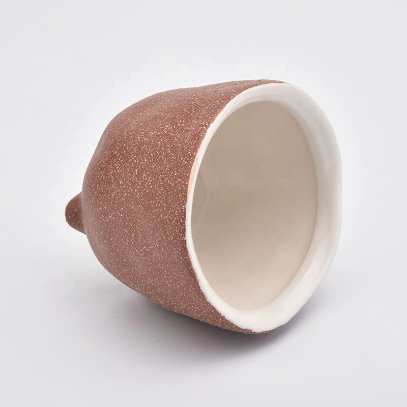 ceramic vessel candle tea light ceramic candle jar matte
