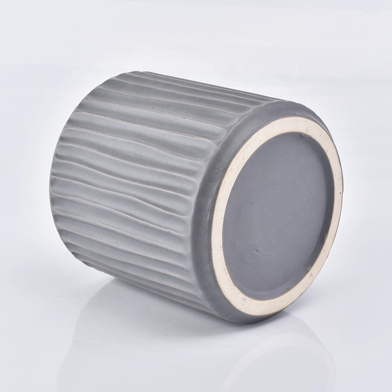 Coloured Candle container ceramic cylinder for home decor