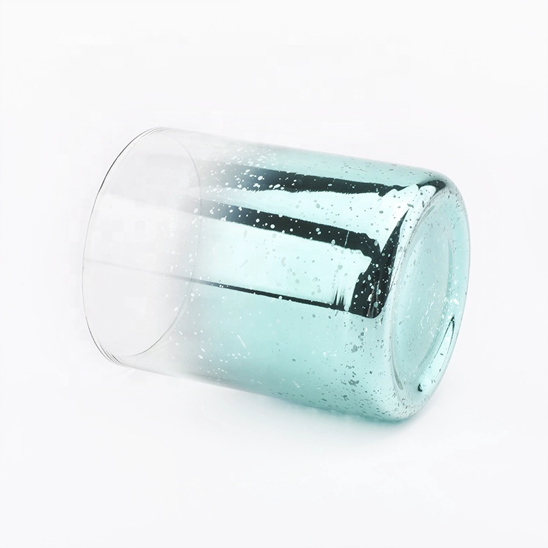400ml Clear spraying decorative glass candle jars in bulk