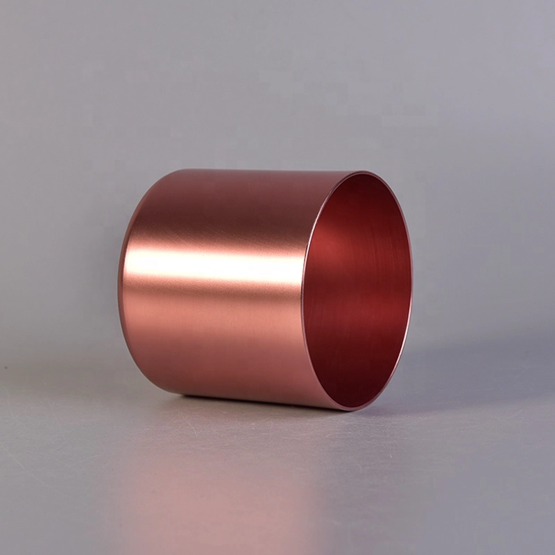 Custom pink candle tealight holder metal candle jar home decoration