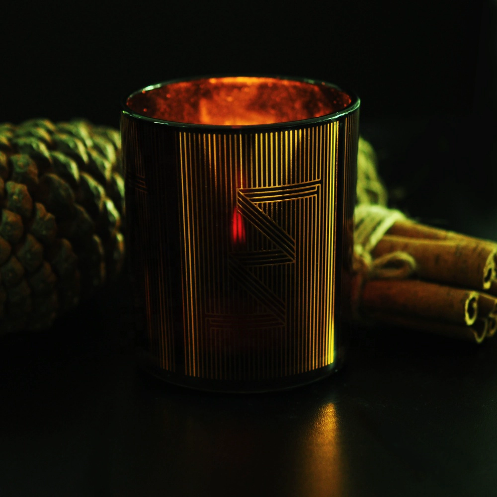 Cylinder empty decorative tealight candle glass vessel