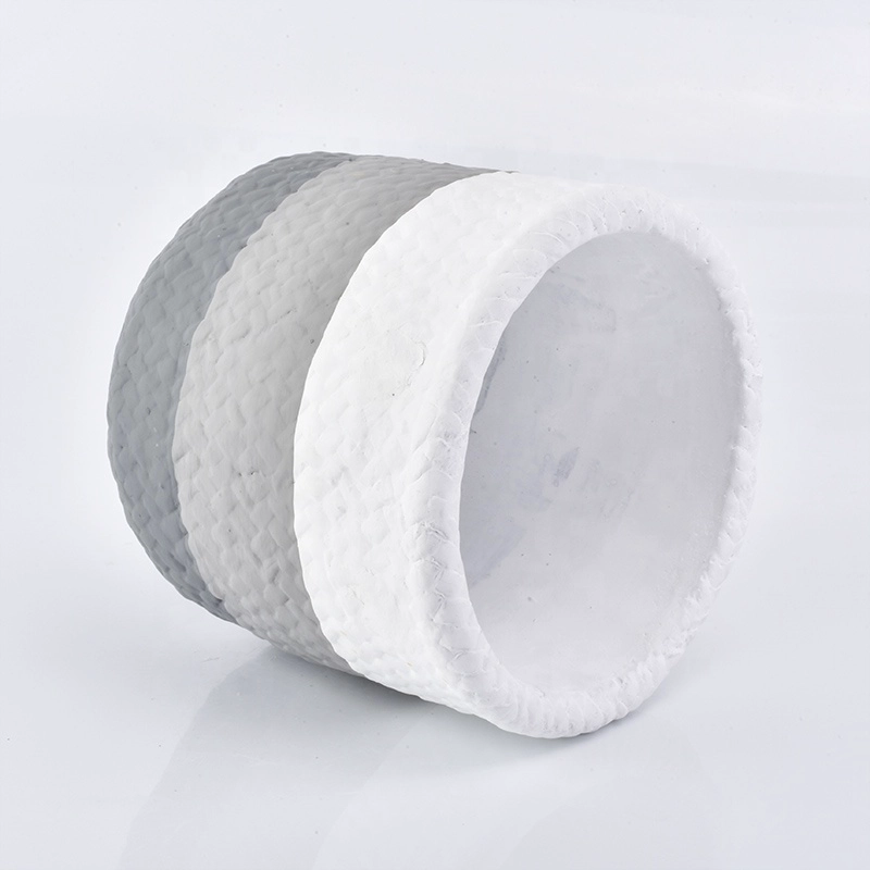 Matte candle jar customized concrete candle container in bulk