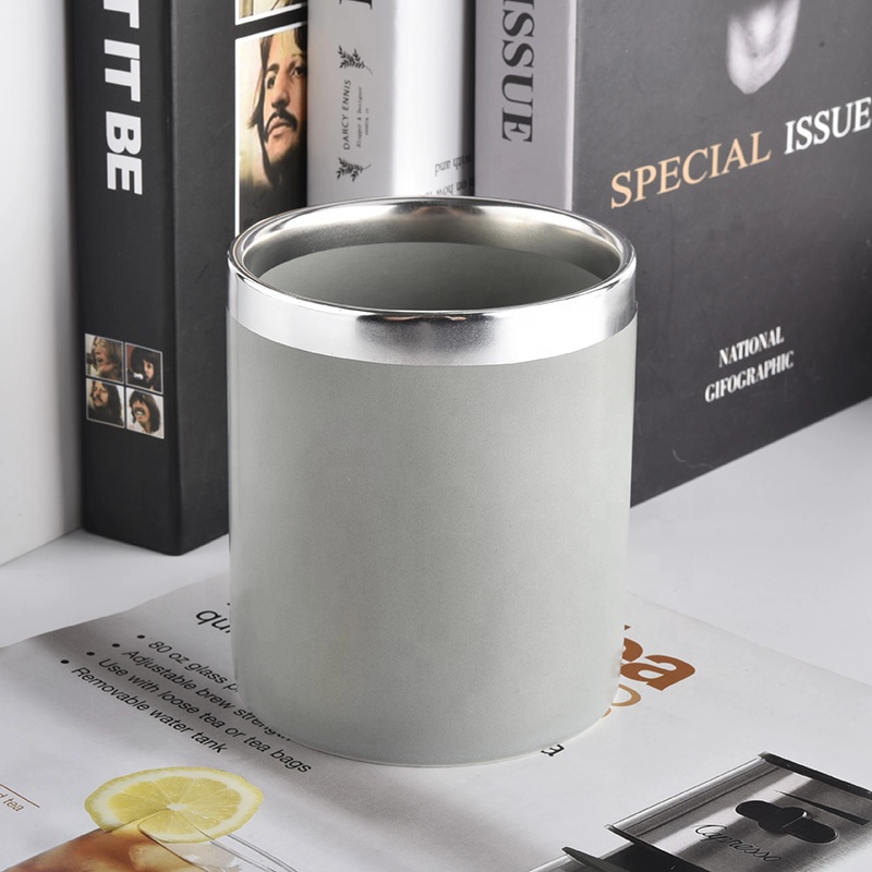 Home wedding decor cylindrical fine ceramic gray candle jars