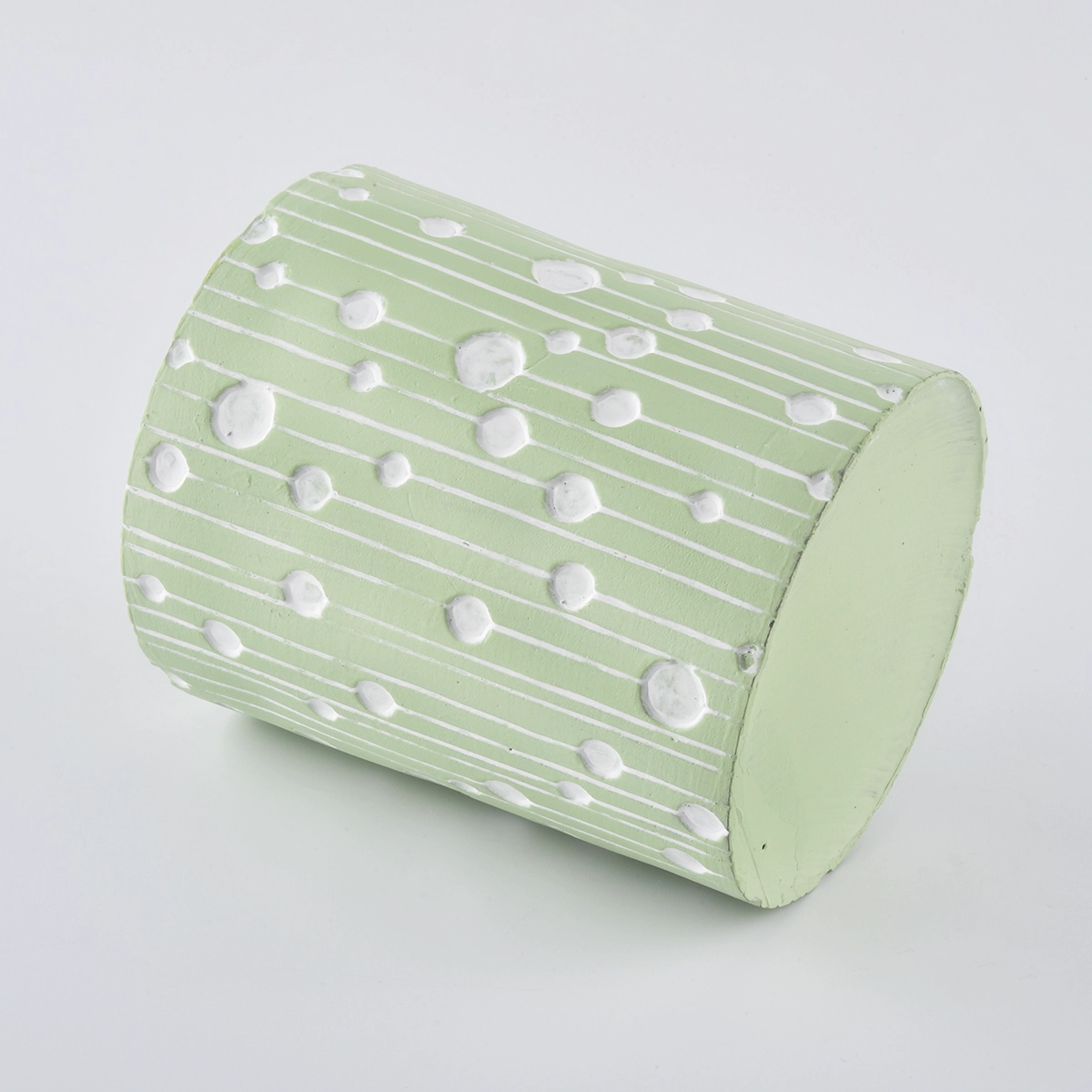 Spring fresh color ceramic candle jar