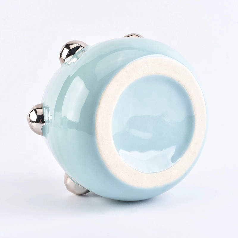 Empty candle votive iridescent holder ceramic candle jar home decor wholesales