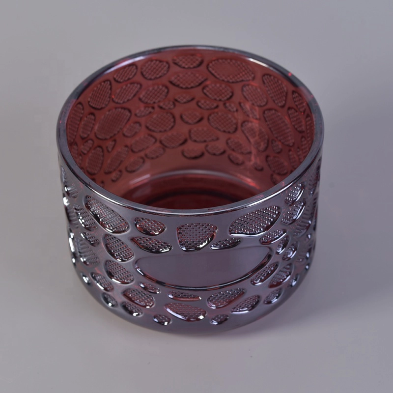 12oz Customized amber empty tea light glass candle holders