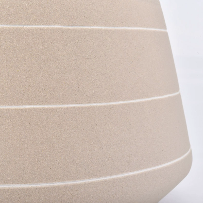 Frosted candle container ceramic handmade candle vessel supplier