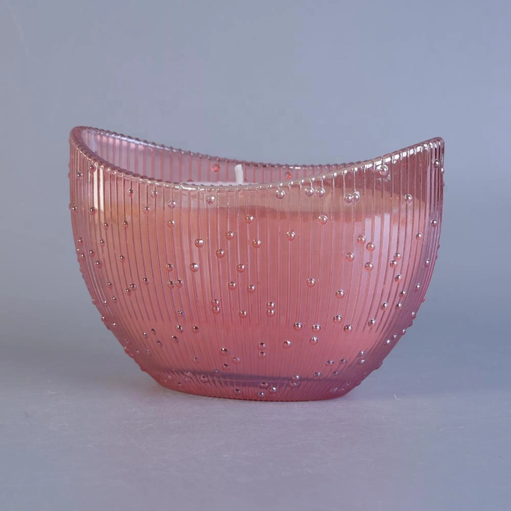 Sunny luxury decorative glass candle container