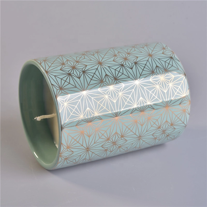 Home fragrance Sunny design decorative ceramic candle vessel wholesales