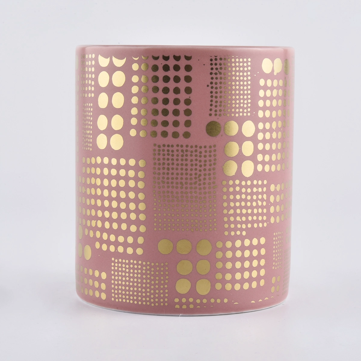 Full wrap sticker ceramic candle holder for home decorative