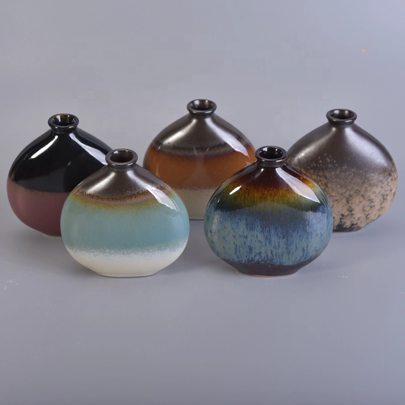 Amber Fragrance essential ceramic car reed diffuser empty bottles