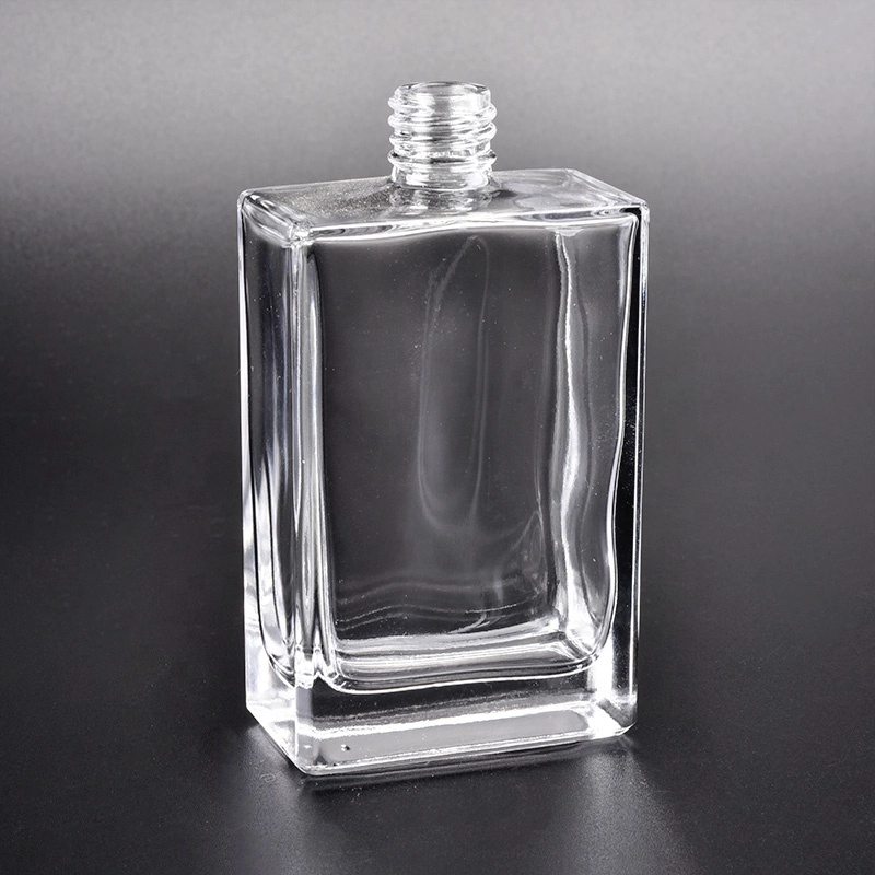 Vintage clear square glass container double perfume container wholesale