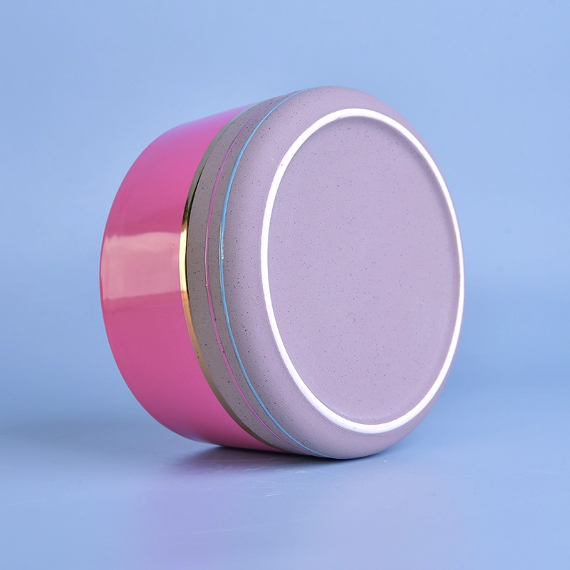 Sunny decorative pink custom large ceramic candle holders
