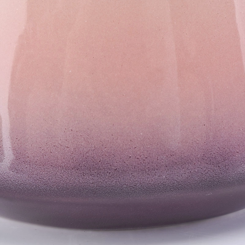 Luxury candle container ceramic iridescent candle vessel wholesales