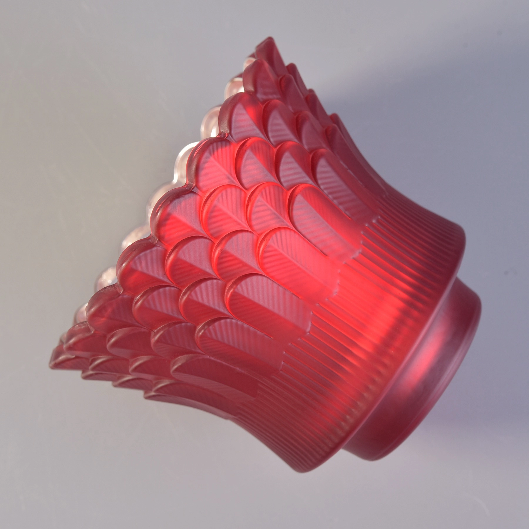 Suppliers feather design scented candles luxury glass candle holders