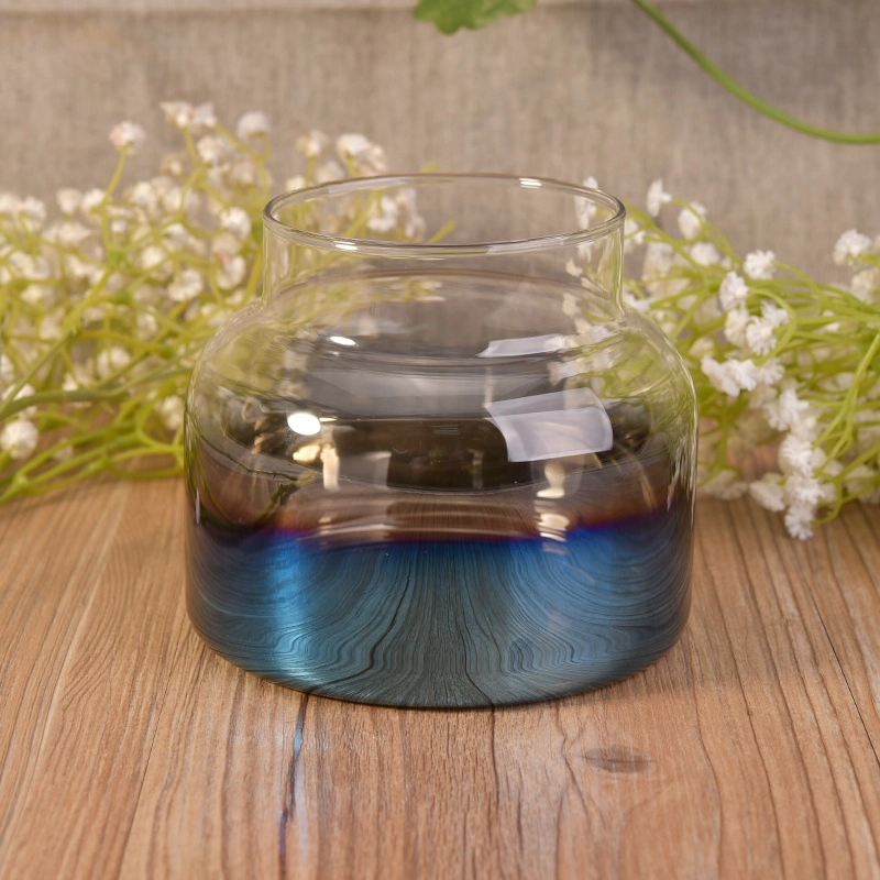 Clear custom candle vessel empty candle holder for candle making