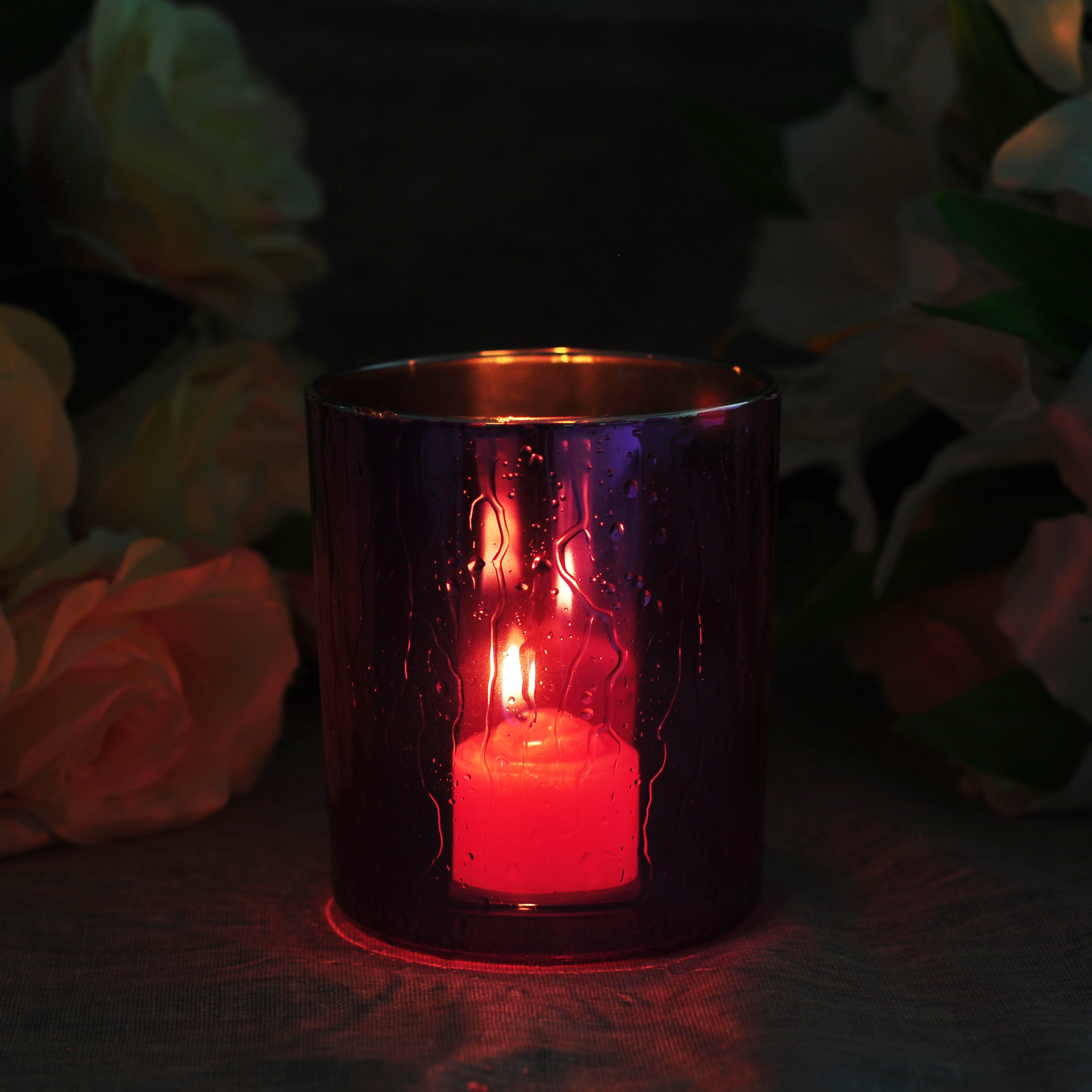 Luxury menorah decorative candle glass tealight holder