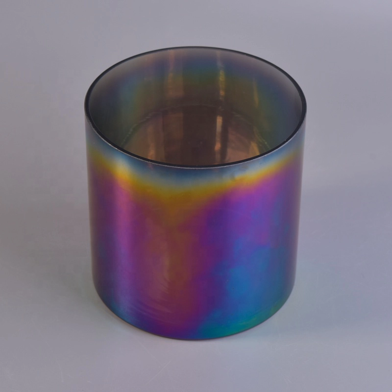 Wholesales 6oz 8oz 10oz luxury iridescent custom glass candle holders