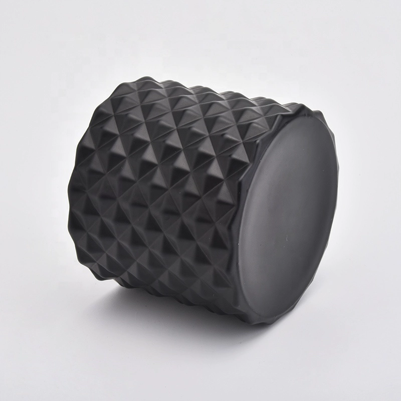 Matte black glass candle jar home decorations candle vessel wholesale