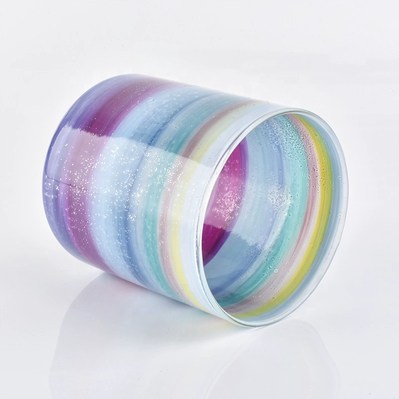 Colorful customized candle vessel glass candle holder wedding decor wholesales