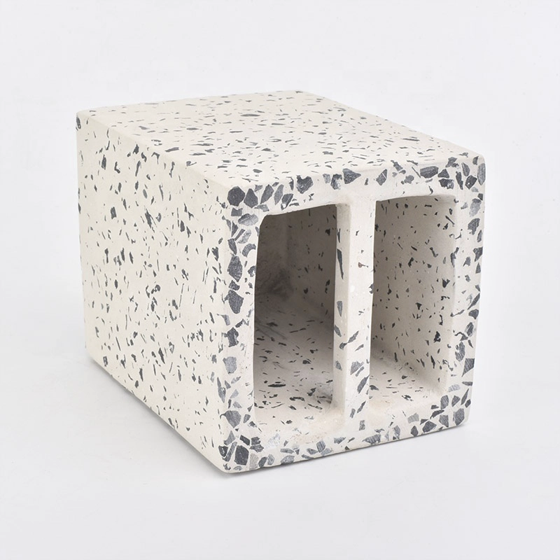 4ps Vanity marble cube concrete bathroom set soap dish toothbrush holder hotel decor